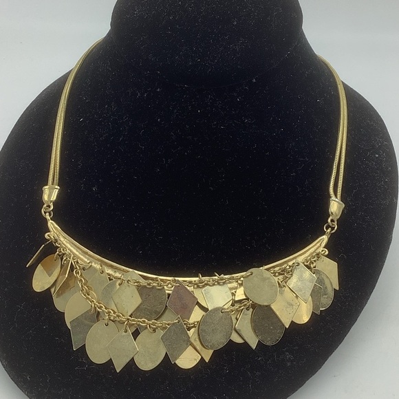Two Goldtone Layered Choker Style Necklaces - Picture 6 of 8
